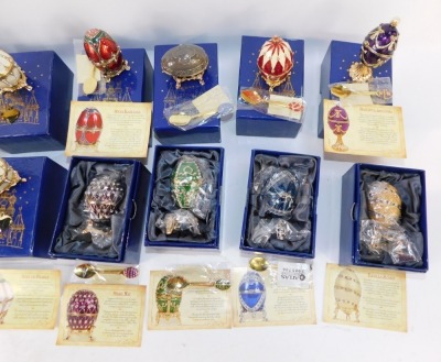 Atlas Editions History of the Faberge Eggs collector's eggs, boxed, with certificates. (14) - 6