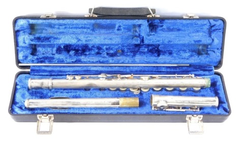 A cased Artley flute, in carry case.