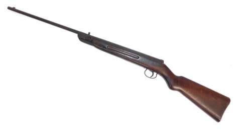 A Diane .22 calibre air rifle, with wooden stock, 105cm long.