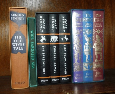 Folio Society. Bennett (Arnold). The Old Wives Tale, Rhys (Jean). Wild Sargasso Sea, Renault (Mary). The Persian Boy, Funeral Games, Fire for Heaven, Hammond (Norman) Davies (Nigel). The Maya, The Aztecs, and The Incas. (a quantity)