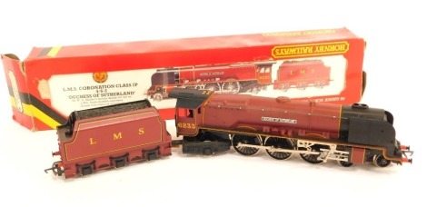 A Hornby OO gauge locomotive and tender, The Duchess of Sutherland Coronation class, R066, boxed.