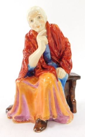 A Royal Worcester The Fortune Teller figure group, modelled by F Doughty, No 2924, 15cm high.