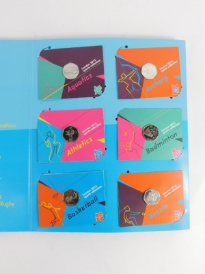 Various coins, a London 2012 Sports Collection Royal Mint 50 pence collection album, with coins. (1 album) - 3