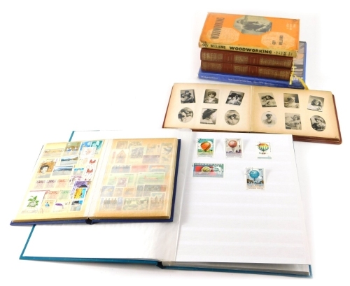 Various books, stamps, etc., Aristotle Politics, various books on engineering, a stamp collectors set, etc. (a quantity)