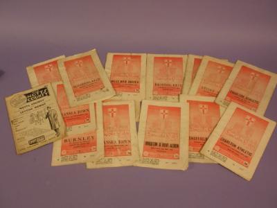 Various 1950s and 60s Lincoln City Football programmes