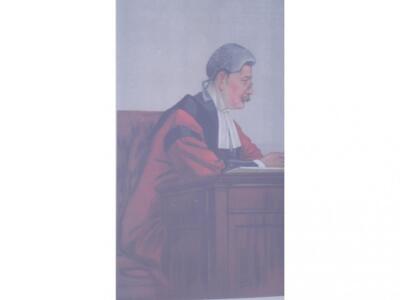 A rare Edwardian Vanity Fair Spy print of The Red Robed Judge