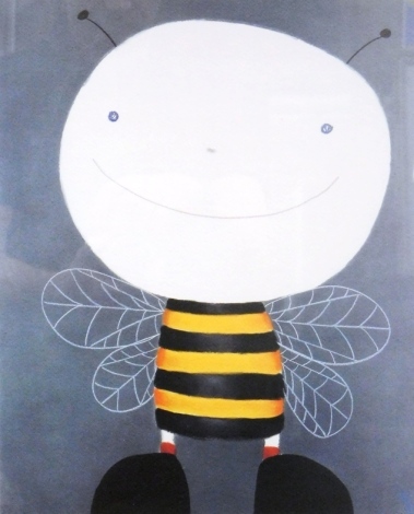 •Mackenzie Thorpe (b.1956). Bee Boy, artist signed limited edition photo lithograph, 77/850, with watermark and certificate, 41cm x 33cm.