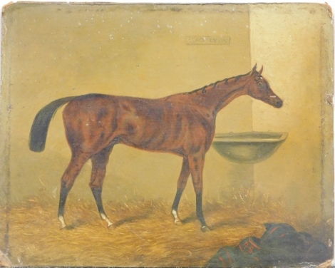 Charles Hayden Hepworth (1856-1901). Lord Lyon, racehorse, oil on board, attributed verso, 20cm x 25cm. Lord Lyon won the Triple Crown in 1866, retiring in 1868.