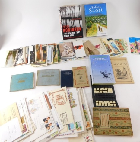 Various books, ephemera, postcards, early 20thC and later scenery, to include Alum Bay, FDCs, etc. (a quantity)