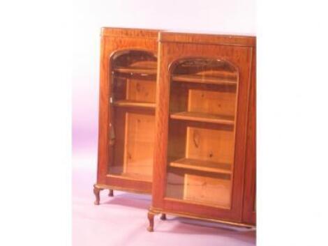 A pair of Victorian mahogany glazed bookcases