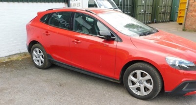 A Volvo V40 hatchback car, registration 230 PHW, first registered March 2016, 1969cc diesel, red, automatic, MOT expired 28th February 2022, last service book stamp, service no. 5, 12th February 2021, 8,828 miles (Marshall Volvo, Grantham), V5 present. To - 3