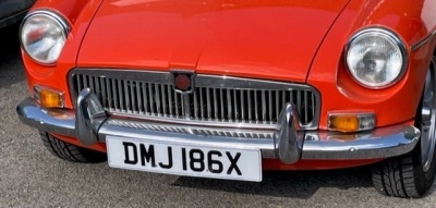 A 1982 MG MGB Sports car, soft top, historic vehicle, registration DMJ 186X, petrol, orange/red, first registered 08/04/1982, MOT expired 30/06/22. - 3