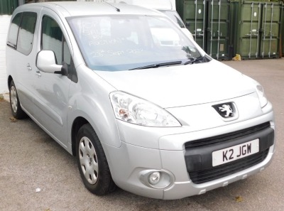 A Peugeot Partner Tepee S 107, registration K2 JGW, petrol, silver, MPV, Taxation Class Disabled, first registered 14/07/09, MOT expired 18th May 2022. - 2