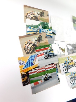 Motorbike racing memorabilia, an autograph book including Steve Hislop, various postcards, etc. (a quantity) - 3