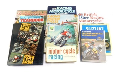 Motorbike Championship books, comprising Rothmans Grand Prix Motorcycle Year Book 1986-1987, Classic Motorcycles Suzuki by Mick Walker, Peter Carrick Motorcycle Racing, Motorcycle News Year Book 1977 - 1978, Book of Motorcycle Racing for BP, Chris Pereira