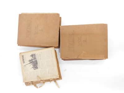 A group of aviation newspapers, flying magazines, etc., volumes 1-3 in handmade outer bindings. (AF) - 2