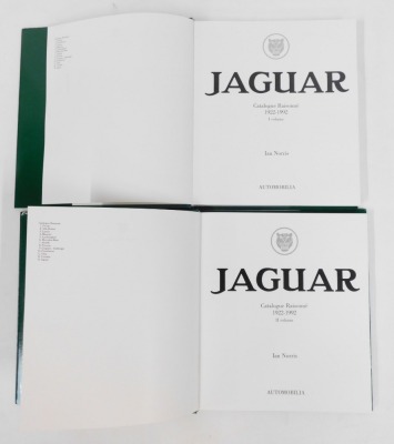 Norris (Ian). The Jaguar Catalogue Raisonne 1922-1992, two volume set with dust wrappers and slip case, published by Bruno Alfierii. - 2