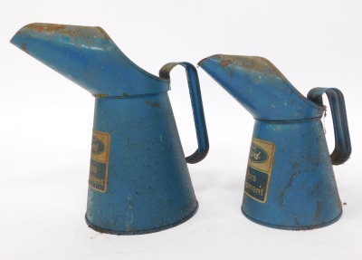 Oil cans, comprising two blue Ford tractor's equipment oil cans and a Filtrate Penetrating oil can. (3) - 2