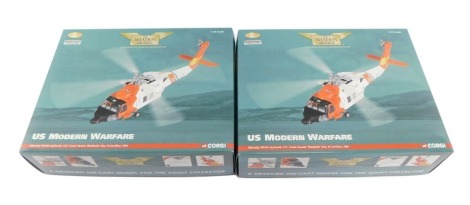 Two Aviation Archive models, scale 1:72, comprising two US Modern Warfare Sikorsky HH - 60 Jayhawk, boxed. (2)