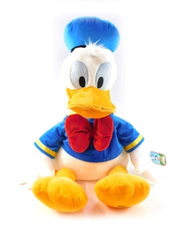 Mr Donald Duck, The Disney Stores soft toy, with carry box, 73cm high.