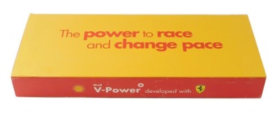 A Ferrari model car presentation box, for the Velocita programme, marked Shell V Power, in presentation case.