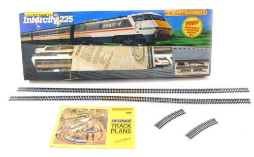 A Hornby Railway Inter-City 225 electric train set, a group of Pico steamline track.