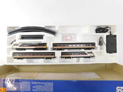 A Hornby Railway Inter-City 225 electric train set, a group of Pico steamline track. - 2