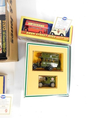 A group of Corgi diecast vehicles set, comprising 50th Anniversary Battle of Britain, Transport Through The Ages, The Back Street Kids, Minnie The Minx, personalised Happy Birthday truck, Bryant & Mays Royal Wax Vestas, etc. (a quantity) - 4