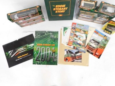 Eddie Stobart truck set and vehicles, comprising two truck sets, presentation pack set, calendar, two Eddie Stobart haulers, and a Ford Escort van, boxed. (a quantity) - 2