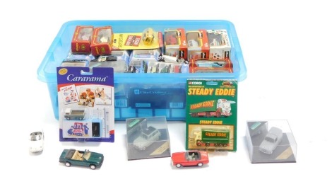 Diecast vehicles, to include Cameo, Corgi, Burago, Vitesse and others. (1 box)