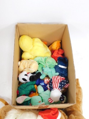 A group of TY Beanie Babies, to include Christmas Bear, Collector's Bears, Sausage Dog, and others. (1 box) - 2