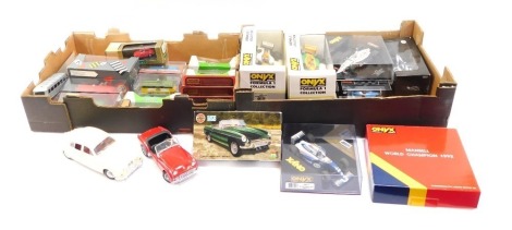 Diecast models, Vitesse, Mobile, Models of Yesteryear, Grand Prix, Omnibus, racing cars, Onyx Formula 1 collection, etc, boxed. (2 boxes)