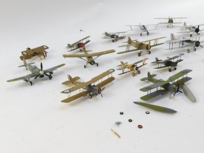 A group of kit built aircraft. (1 tray) - 2