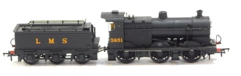 A Bachmann OO gauge locomotive LMS Derby, Class 4F, black livery, 0-6-0, 3851.
