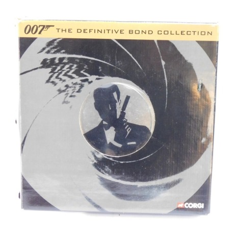 The Corgi OO7 Definitive Bond Collection, in fitted case and silvered disc.