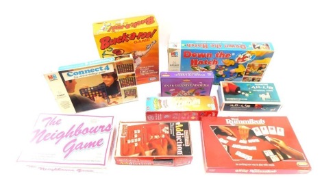 Games, to include Buckaroo, Rummikub, Connect 4, Adlib, Chad Valley Toys and other. (1 box)