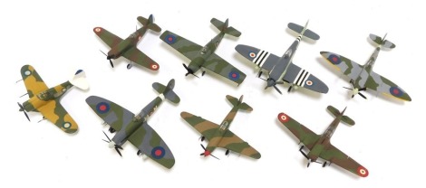 Kit built aeroplanes. (1 tray)