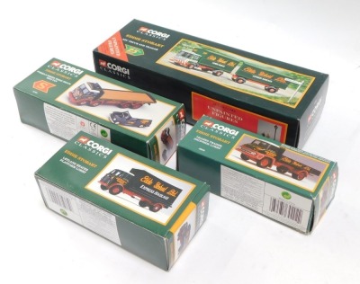 Corgi Classics and other diecast models, comprising Corgi Classics Eddie Stobart Foden 8 wheel rigid truck Mini van, Eddie Stobart AEC truck and trailer, Eddie Stobart Thames Trader drop side lorry, and a Leyland Beaver platform lorry. (4) - 3