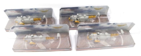 Four Aviation Archive Helicopter Legends diecast rescue models, comprising Westland Sea King HAS.6, No 814 Squadron Royal Navy, boxed. (4)