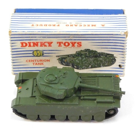 A Dinky Toys diecast Centurion Tank, No 651.