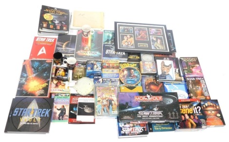 Star Trek memorabilia, Star Trek Vault, Scene-It, Star Trek Fact Files, various reference books, USS Enterprise jigsaws, mugs, collector's plates, etc. (a large quantity)