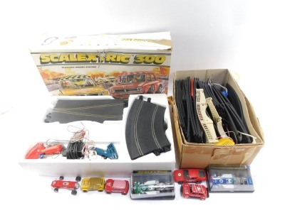 A Scalextric 300 cased set, additional Scalextric track, cased vehicles, C129 and C131, etc. (2 boxes) - 3