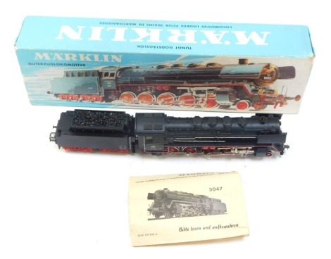 A Marklin 3047 locomotive and tender, boxed.