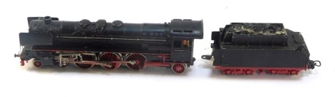A Marklin OO gauge locomotive and tender, No 01097, black livery.