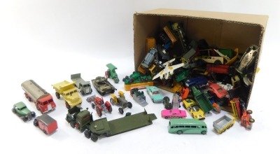 Dinky and others diecast vehicles, play worn, armoured vehicles, farm vehicles, trucks, etc. (1 box) - 2