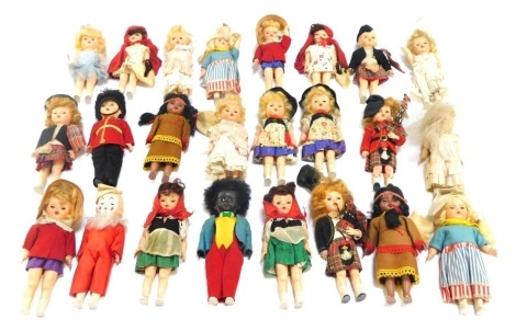 A collection of 1950's Pedigree costume dolls. (1 box)