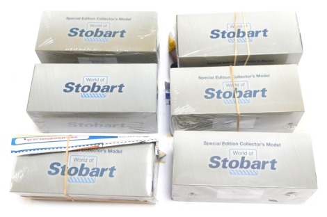 Six World of Stobart diecast models, 1:76 scale, to include Stobart Hydermann RV PX59BKZW 156, ballast undercutter, Volvo Stobart rail digger and others, boxed. (6)