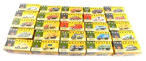 Vanguard model trucks and cars, 1:43 scale, boxed. (1 box)