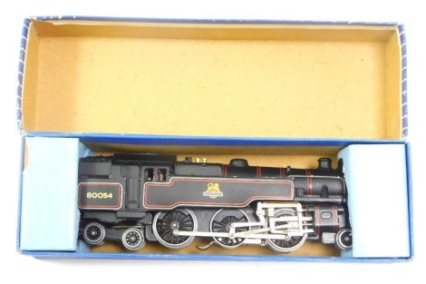 Hornby Dublo OO gauge 3 rail R4 class 4mt locomotive, BR black livery, 2-6-4, boxed.