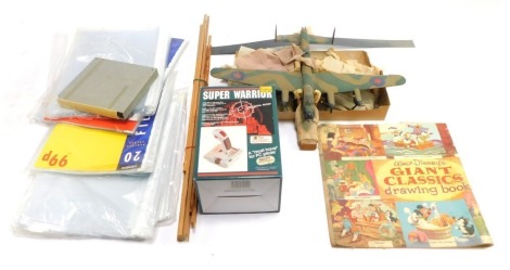 A Super Warrior controller box, diecast aeroplane, etc. (1 box)